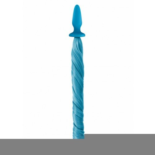 Анальная пробка с хвостиком Unicorn Tails Pastel, 8,4х3,2 см